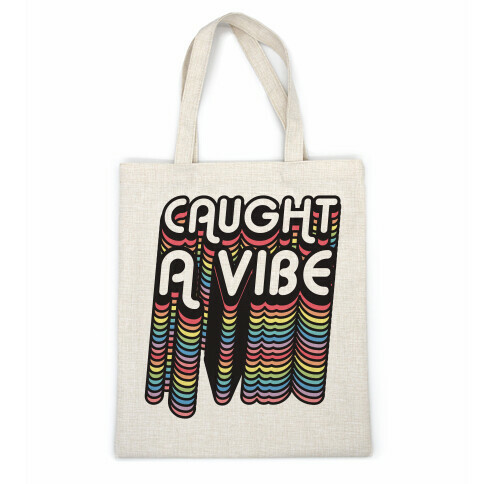 Caught A Vibe Retro Rainbow Casual Tote