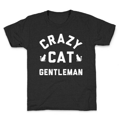 Crazy Cat Gentleman Kids T-Shirt