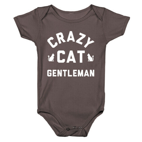 Crazy Cat Gentleman Baby One-Piece
