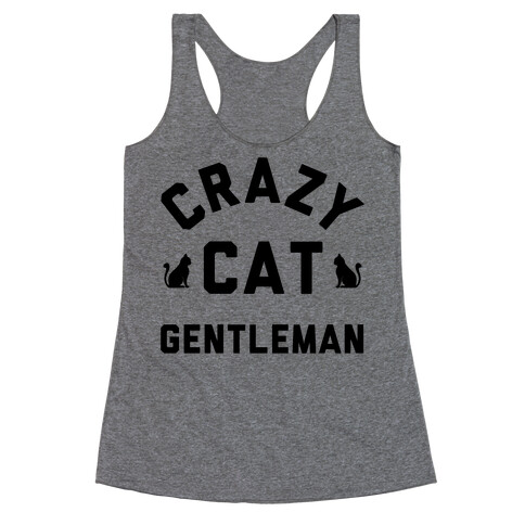 Crazy Cat Gentleman Racerback Tank Top