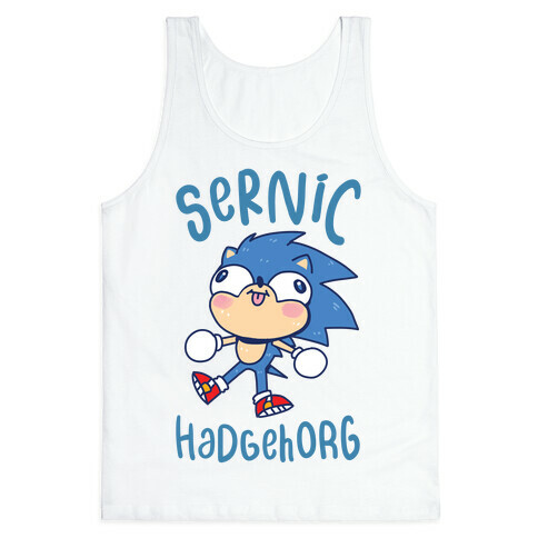 Derpy Sonic Sernic Hadgehorg Tank Top