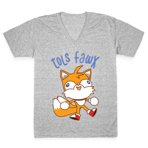 Derpy Tails Tols Fawx V-Neck Tee Shirt