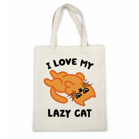 I Love My Lazy Cat Casual Tote