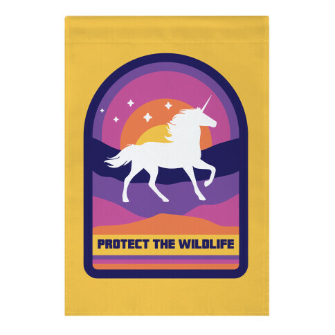 Protect The Wildlife (Unicorn) Garden Flag