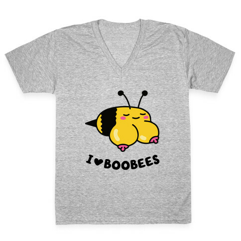 I Love Boobees V-Neck Tee Shirt