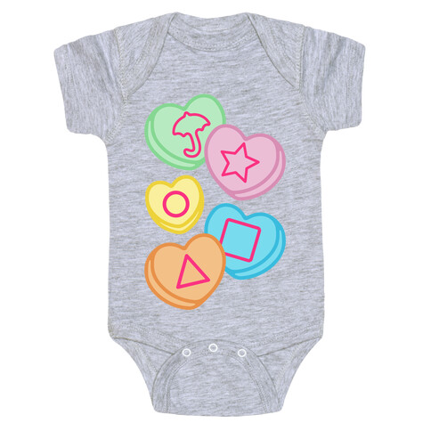 Candy Hearts Honey Comb Candy Parody Baby One-Piece