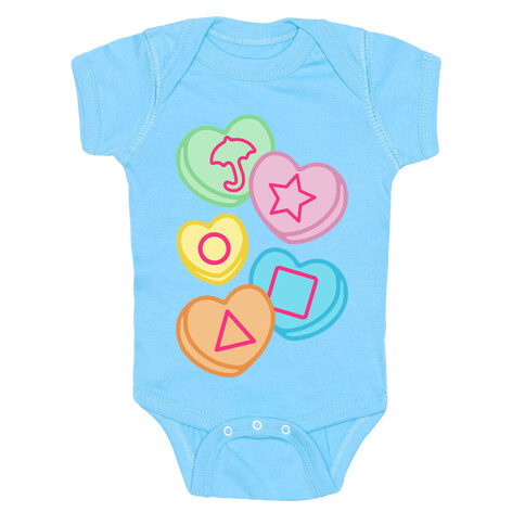 Candy Hearts Honey Comb Candy Parody Baby One-Piece