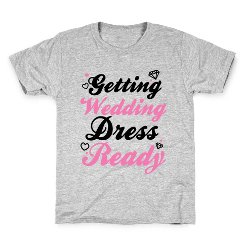 Getting Wedding Dress Ready Kids T-Shirt