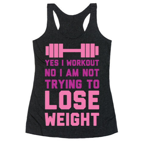 Yes I Workout Racerback Tank Top