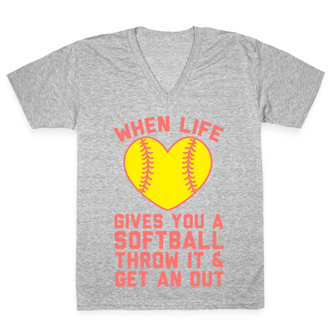 Throw It & Get An Out V-Neck Tee Shirt