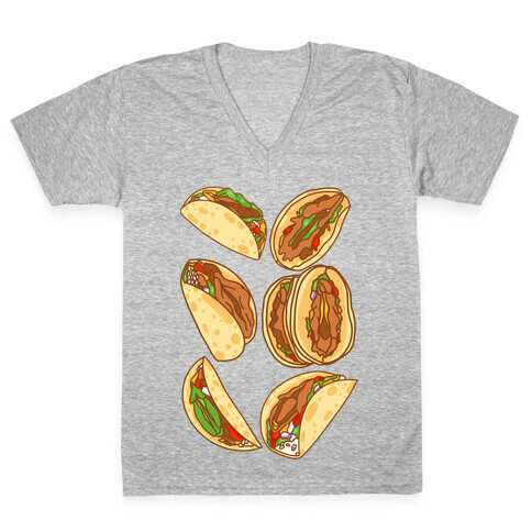 Taco Vulvas Pattern  V-Neck Tee Shirt