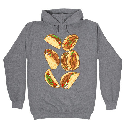 Taco Vulvas Pattern  Hooded Sweatshirt