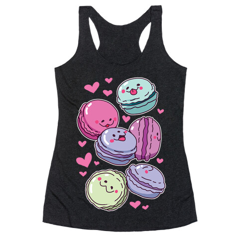 Cute Macarons Pattern Racerback Tank Top