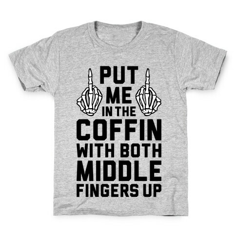 Both Middle Fingers Up Kids T-Shirt