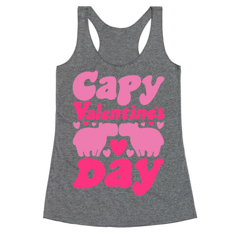 Capy Valentine's Day Capybara Parody Racerback Tank Top