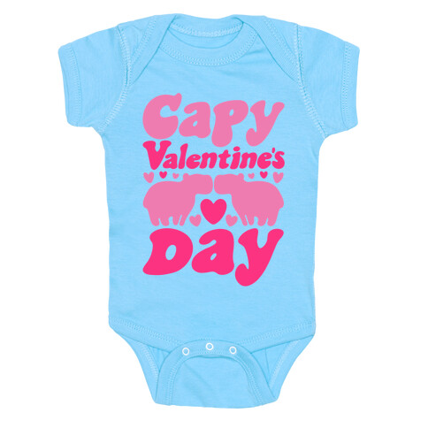 Capy Valentine's Day Capybara Parody Baby One-Piece