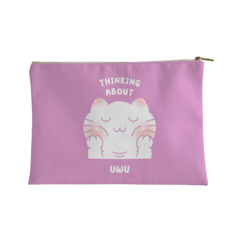 Thinking About Uwu (pink) Accessory Bag