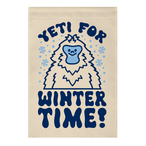 Yeti For Winter Time Garden Flag