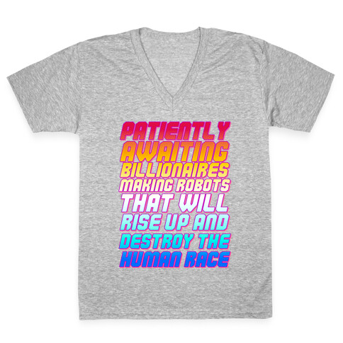  Patiently Awaiting Billionaires V-Neck Tee Shirt