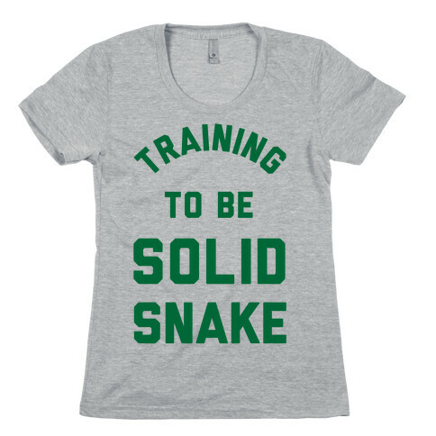 Training To Be Solid Snake Womens T-Shirt
