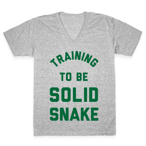 Training To Be Solid Snake V-Neck Tee Shirt