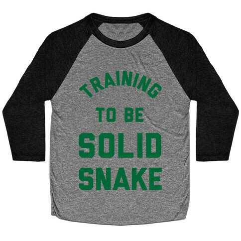Training To Be Solid Snake Baseball Tee