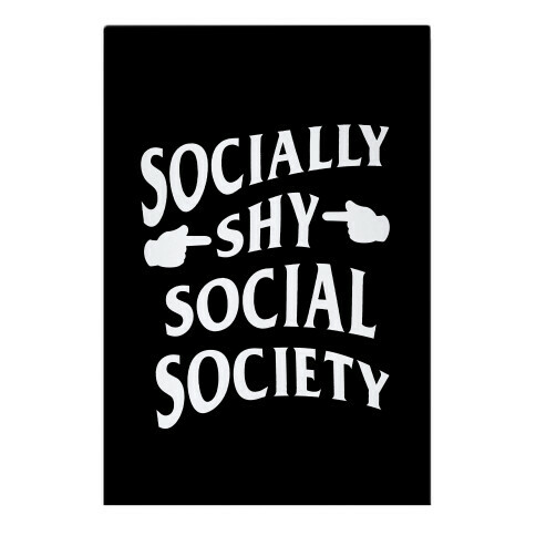 Socially Shy Social Society (black) Garden Flag