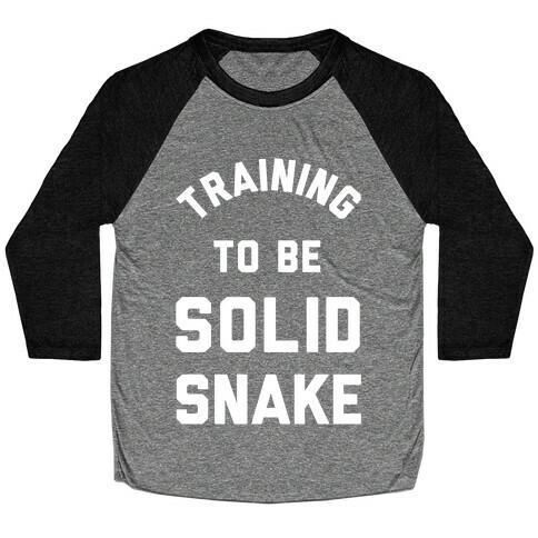 Training To Be Solid Snake Baseball Tee