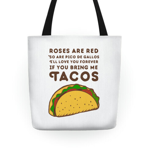 Roses Are Red Taco Poem Tote