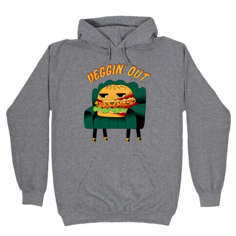 Veggin' Out Veggie Burger Hooded Sweatshirt