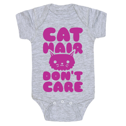 Cat Hair Don't Care Baby One-Piece
