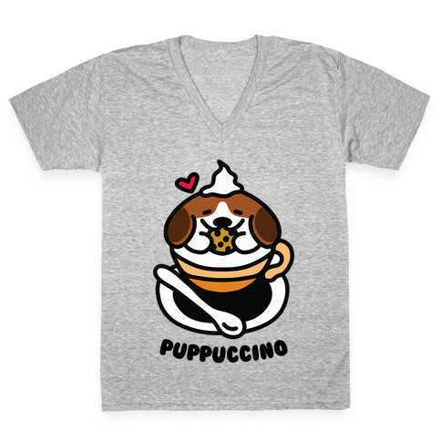 Puppuccino V-Neck Tee Shirt