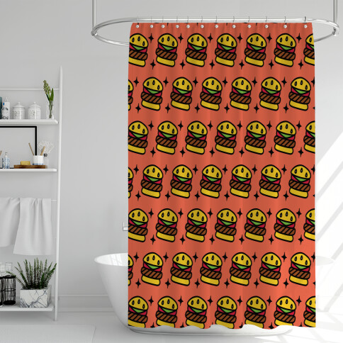 Hamburger Pattern Shower Curtain