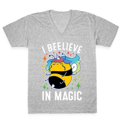 I Beelieve In Magic V-Neck Tee Shirt