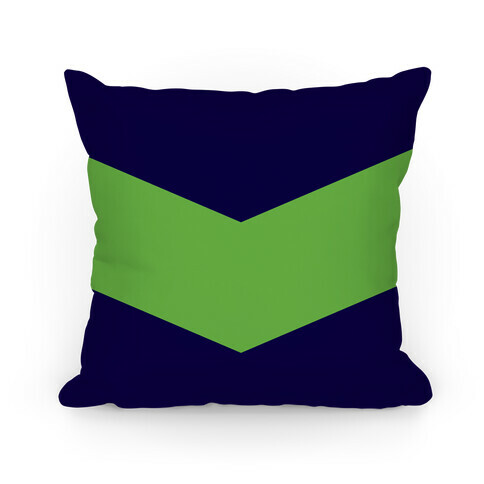 Green Chevron Stripe Pillow Pillow