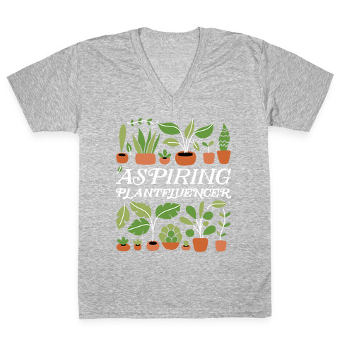 Aspiring Plantfluencer V-Neck Tee Shirt