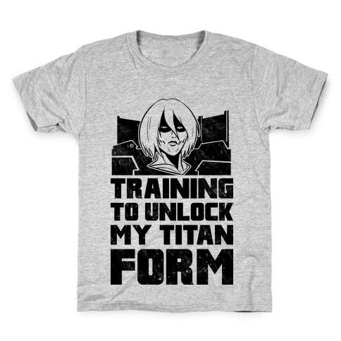 Training To Unlock My Titan Form Parody Kids T-Shirt