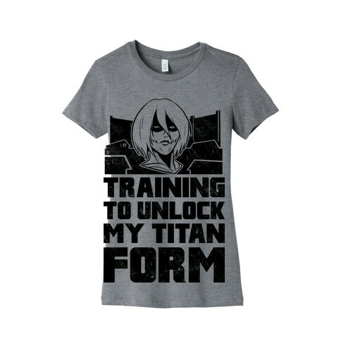 Training To Unlock My Titan Form Parody Womens T-Shirt