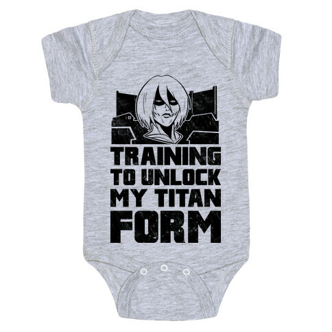Training To Unlock My Titan Form Parody Baby One-Piece