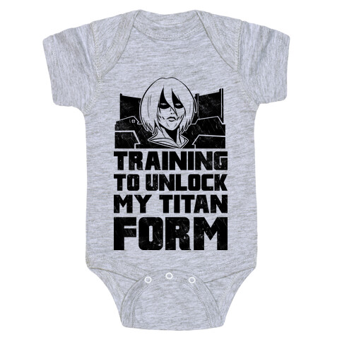 Training To Unlock My Titan Form Parody Baby One-Piece