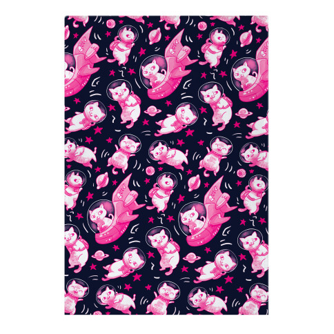 Cats In Space Garden Flag