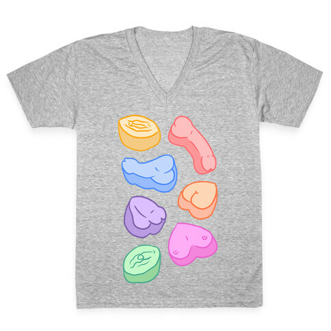 Candy Parts (NSFW Valentine) V-Neck Tee Shirt