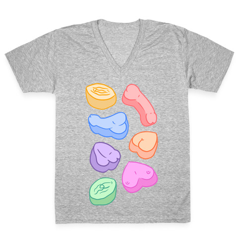 Candy Parts (NSFW Valentine) V-Neck Tee Shirt