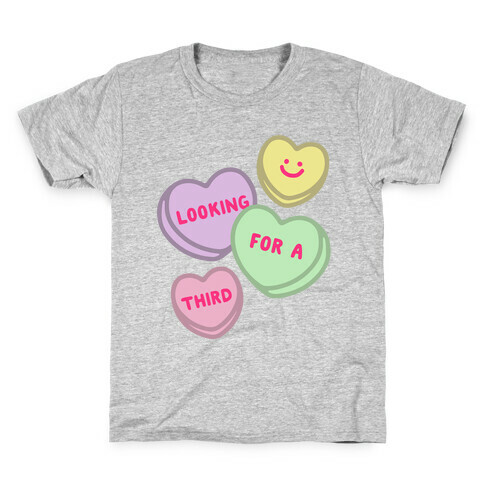 Looking For A Third Candy Hearts Parody Kids T-Shirt