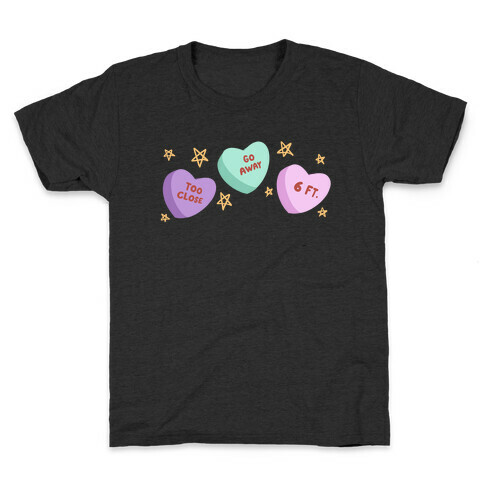 Distant Candy Hearts Kids T-Shirt