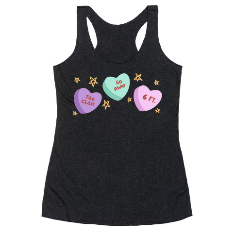 Distant Candy Hearts Racerback Tank Top