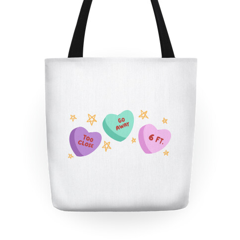 Distant Candy Hearts Tote