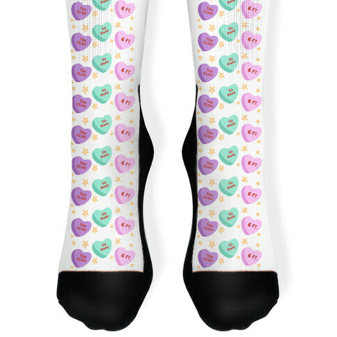 Distant Candy Hearts Sock