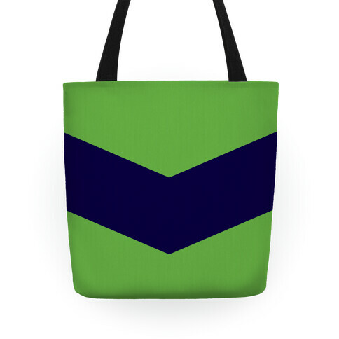 Navy and Green Chevron Tote Tote