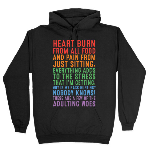 These Are A Few Of The Adulting Woes Hooded Sweatshirt